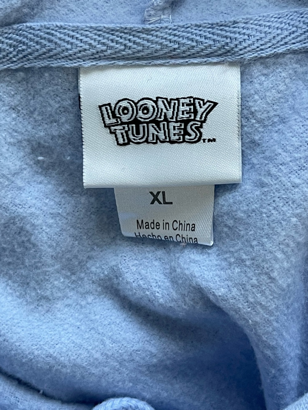 Warner Bros. Light Blue Looney Tunes Crewneck Hoodie Sweater - Men, Size XL - Picture 6 of 7